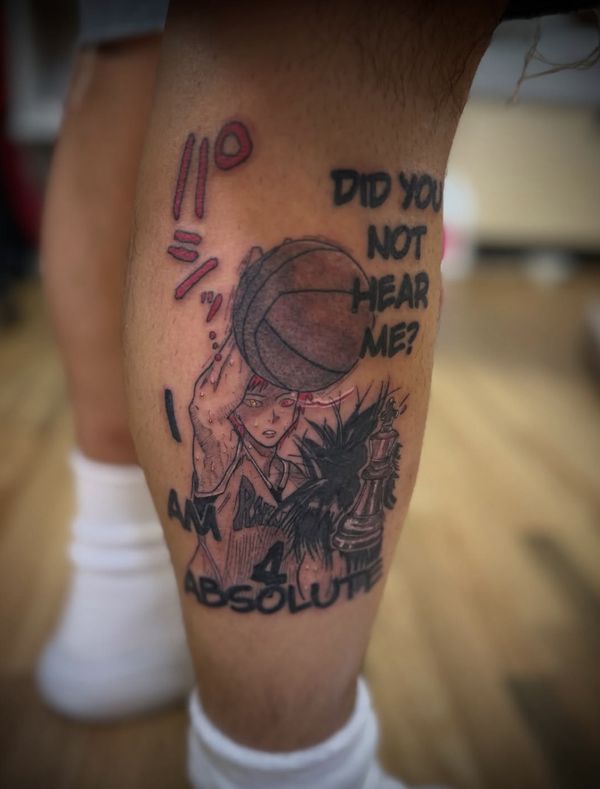 Kuroko no Basuke tattoo by LoLo, on the calf