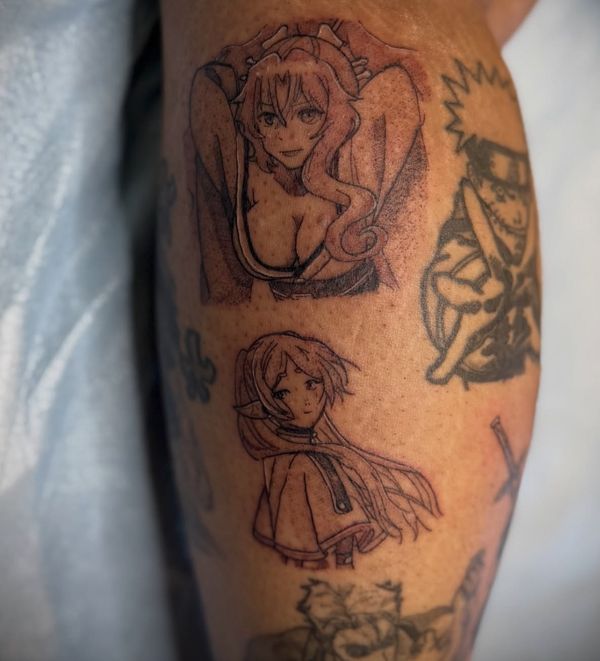 Manga Panel tattoo by LoLo, on the forearm