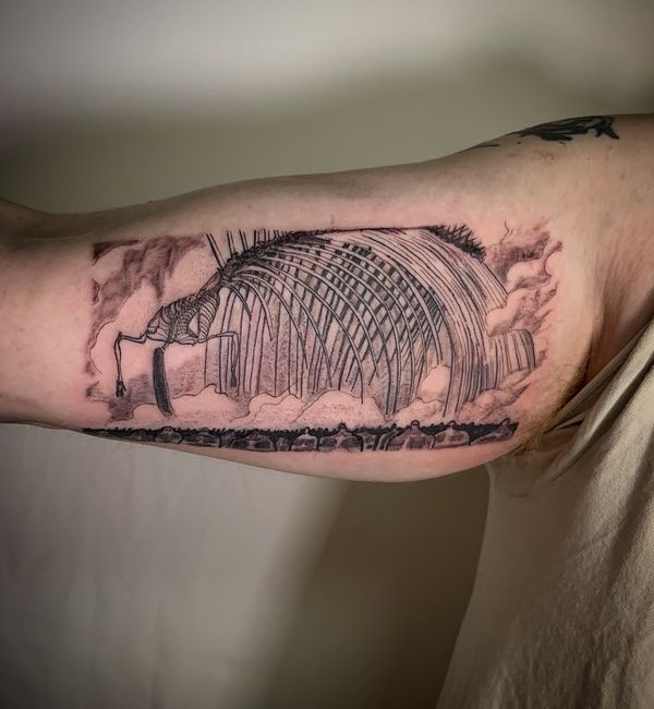 AOT panel tattoo by LoLo, on the inner arm