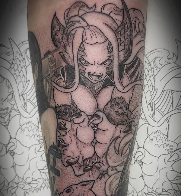 Fairy Tail tattoo by LoLo, on the forearm