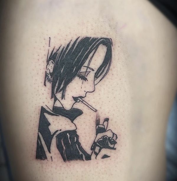 Nana panel tattoo by LoLo, on the leg