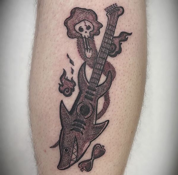 One Piece flash tattoo by LoLo, on the calf